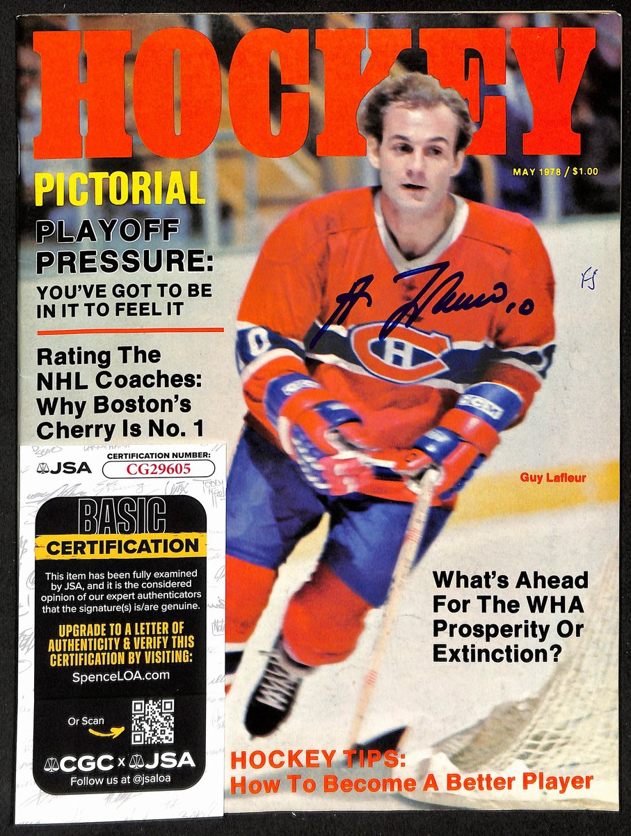 Guy Lafleur HOF Signed/Auto May 1978 HOCKEY Magazine Canadiens JSA 198447