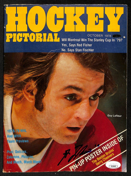 Guy Lafleur HOF Signed Oct 1978 HOCKEY Pictorial Magazine Canadiens JSA 198448