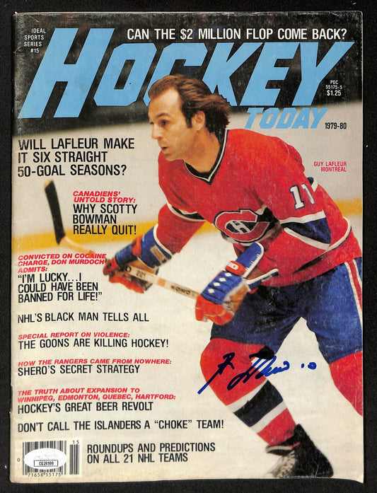 Guy Lafleur HOF Signed/Auto 1979-80 HOCKEY Today Magazine Canadiens JSA 198452