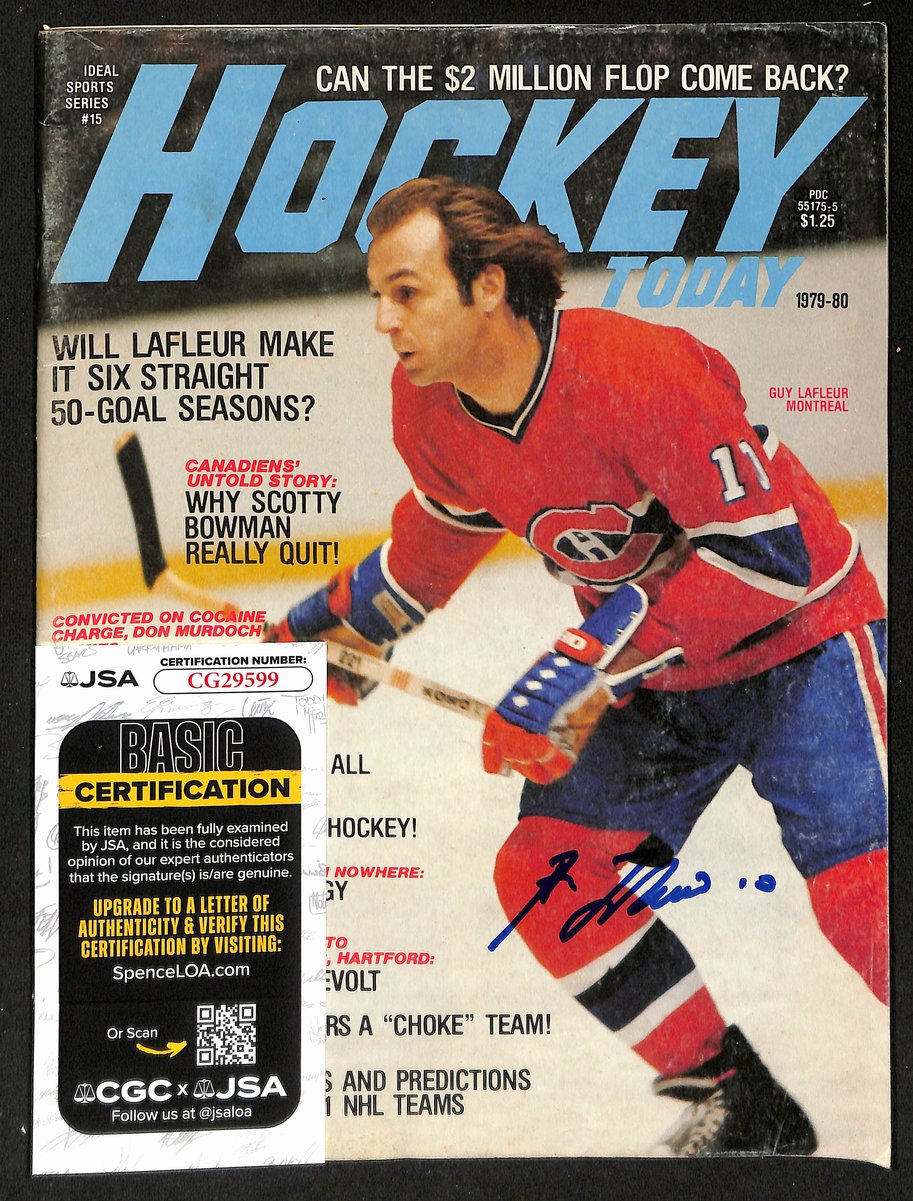 Guy Lafleur HOF Signed/Auto 1979-80 HOCKEY Today Magazine Canadiens JSA 198452