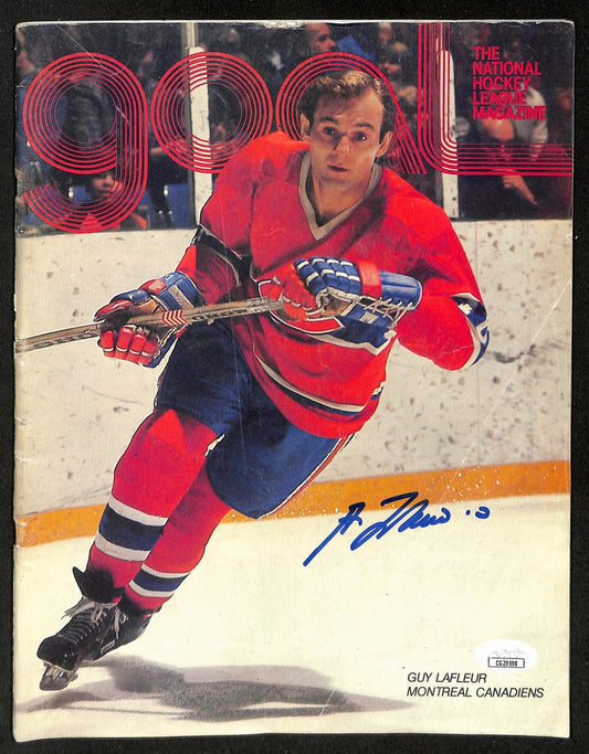 Guy Lafleur HOF Signed/Auto 1978 GOAL Program Montreal Canadiens JSA 198453