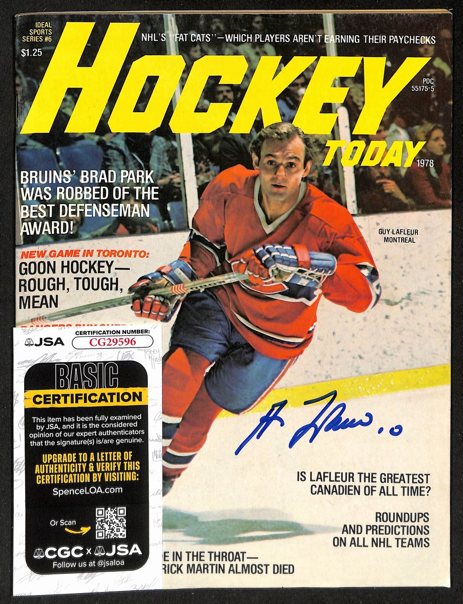 Guy Lafleur HOF Signed/Auto 1978 HOCKEY Today Magazine Canadiens JSA 198455