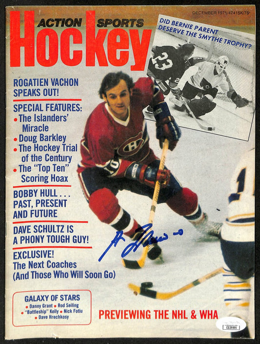 Guy Lafleur HOF Signed/Auto Dec 1975 HOCKEY Magazine Canadiens JSA 198456