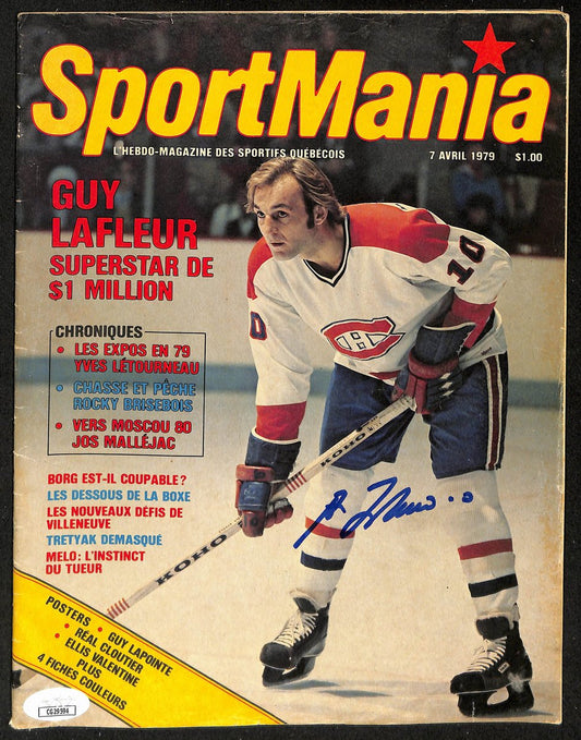Guy Lafleur HOF Signed/Auto 1979 Sportmania Magazine Canadiens JSA 198447