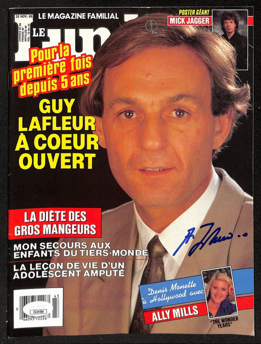 Guy Lafleur HOF Signed 11/25/1989 Lundi Magazine Monteal Canadiens JSA 198463