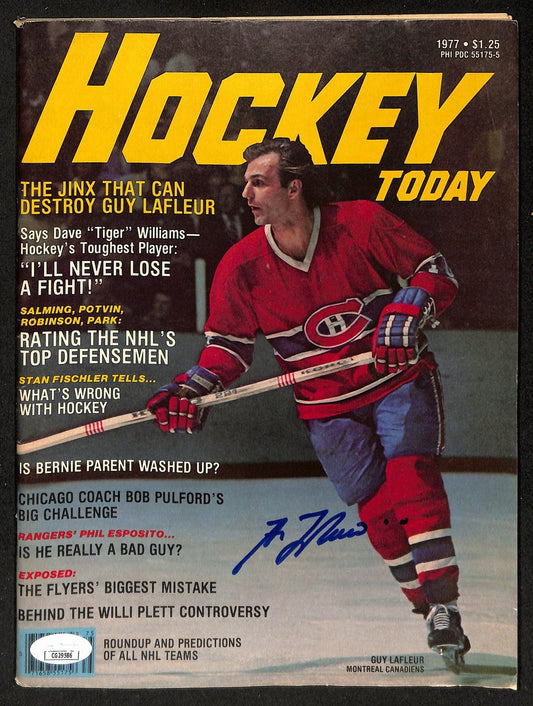 Guy Lafleur HOF Signed/Auto 177 HOCKEY Today Magazine Canadiens JSA 198464