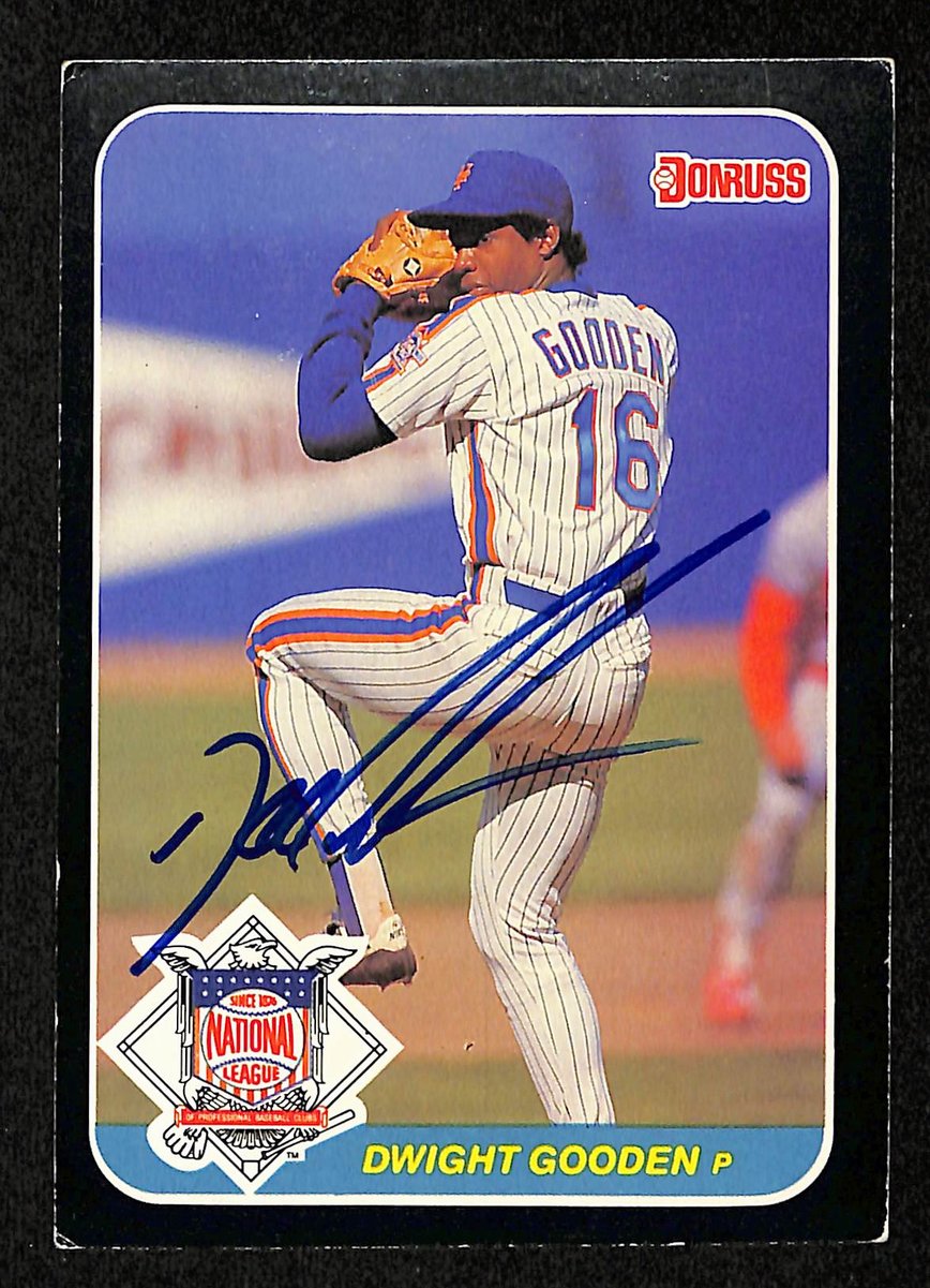 Dwight Gooden Signed/Auto 1987 Donruss Jumbo All-Star Card #18 Mets JSA 199321