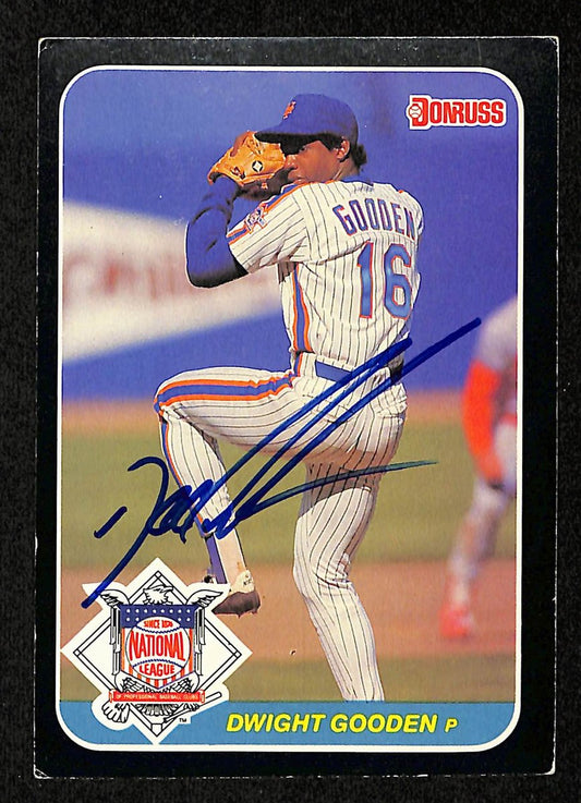 Dwight Gooden Signed/Auto 1987 Donruss Jumbo All-Star Card #18 Mets JSA 199321