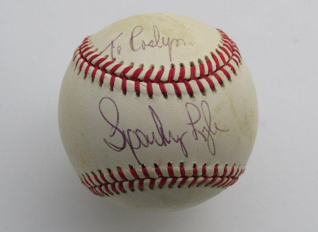 Sparky Lyle Signed/Inscribed OAL Baseball New York Yankees 199583