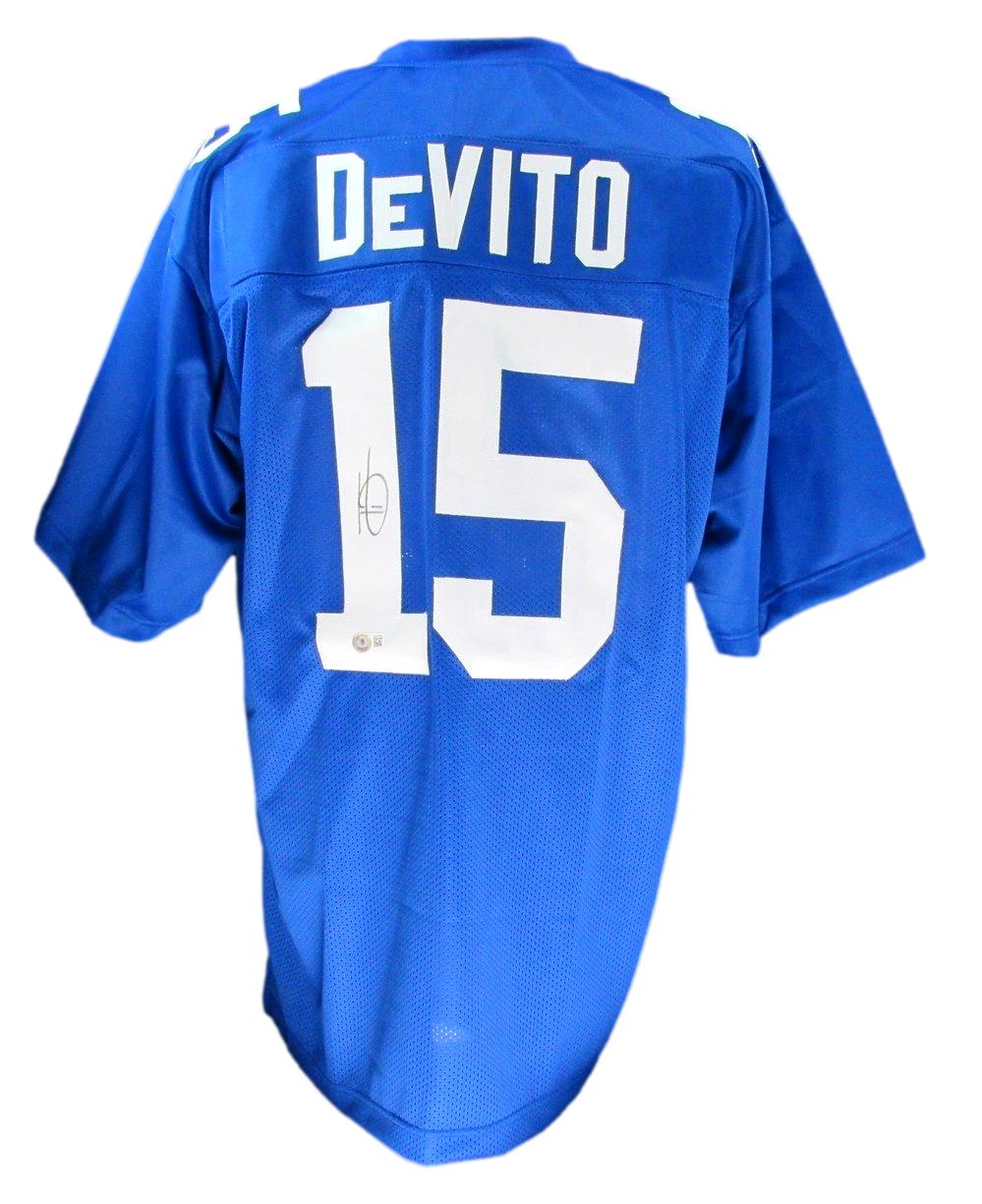 Tommy DeVito Signed/Auto Custom Football Jersey New York Giants Beckett   198599