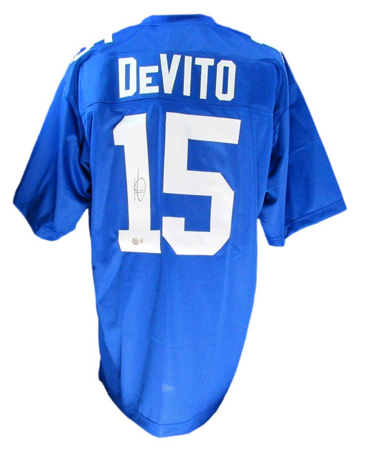 Tommy DeVito Signed/Auto Custom Football Jersey New York Giants Beckett   198599