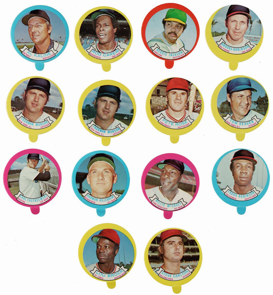 Vintage 1973 Topps Candy Lids Complete Set (55) RARE Munson Aaron Seaver 200021