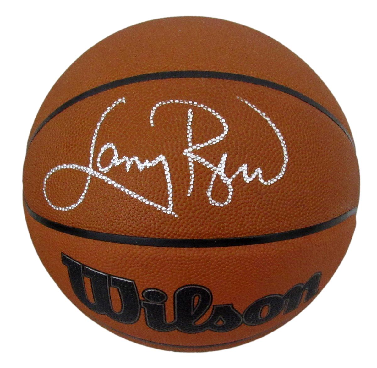 Larry Bird HOF Signed Wilson NBA Leather Game Basketball Celtics PSA/DNA 198608