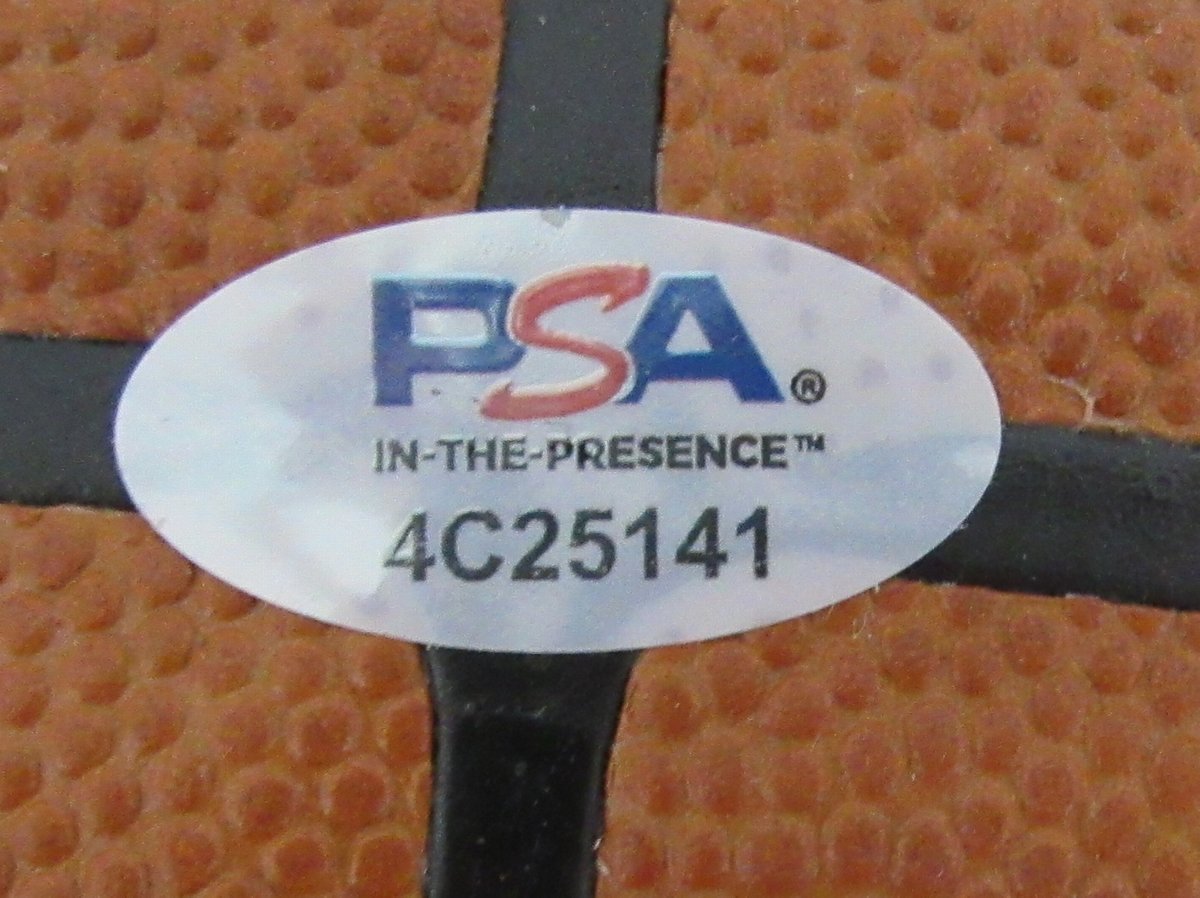 Larry Bird HOF Signed Wilson NBA Leather Game Basketball Celtics PSA/DNA 198608