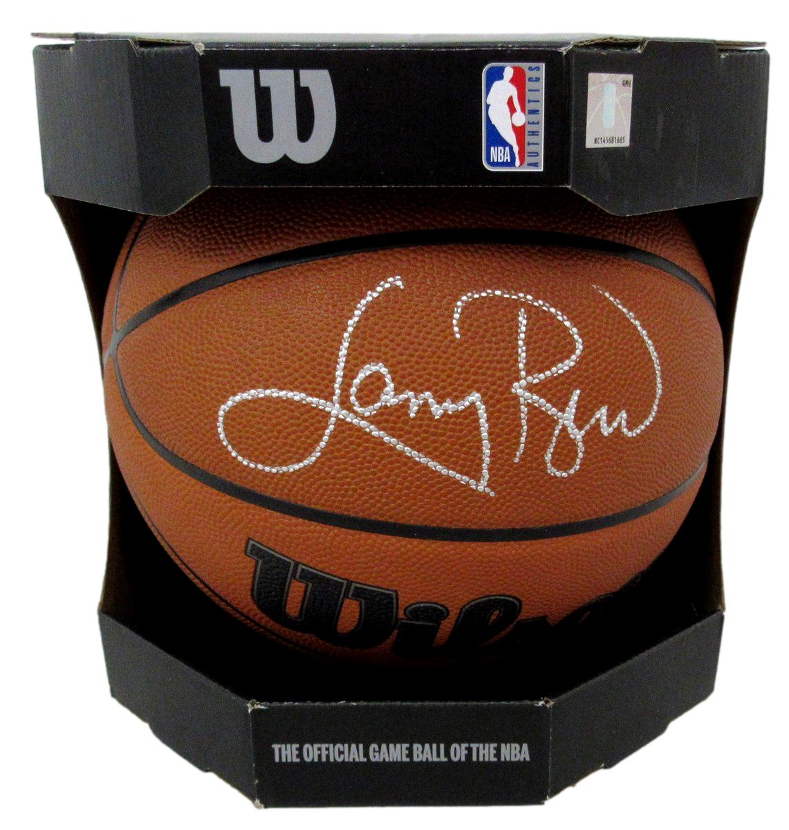 Larry Bird HOF Signed Wilson NBA Leather Game Basketball Celtics PSA/DNA 198608