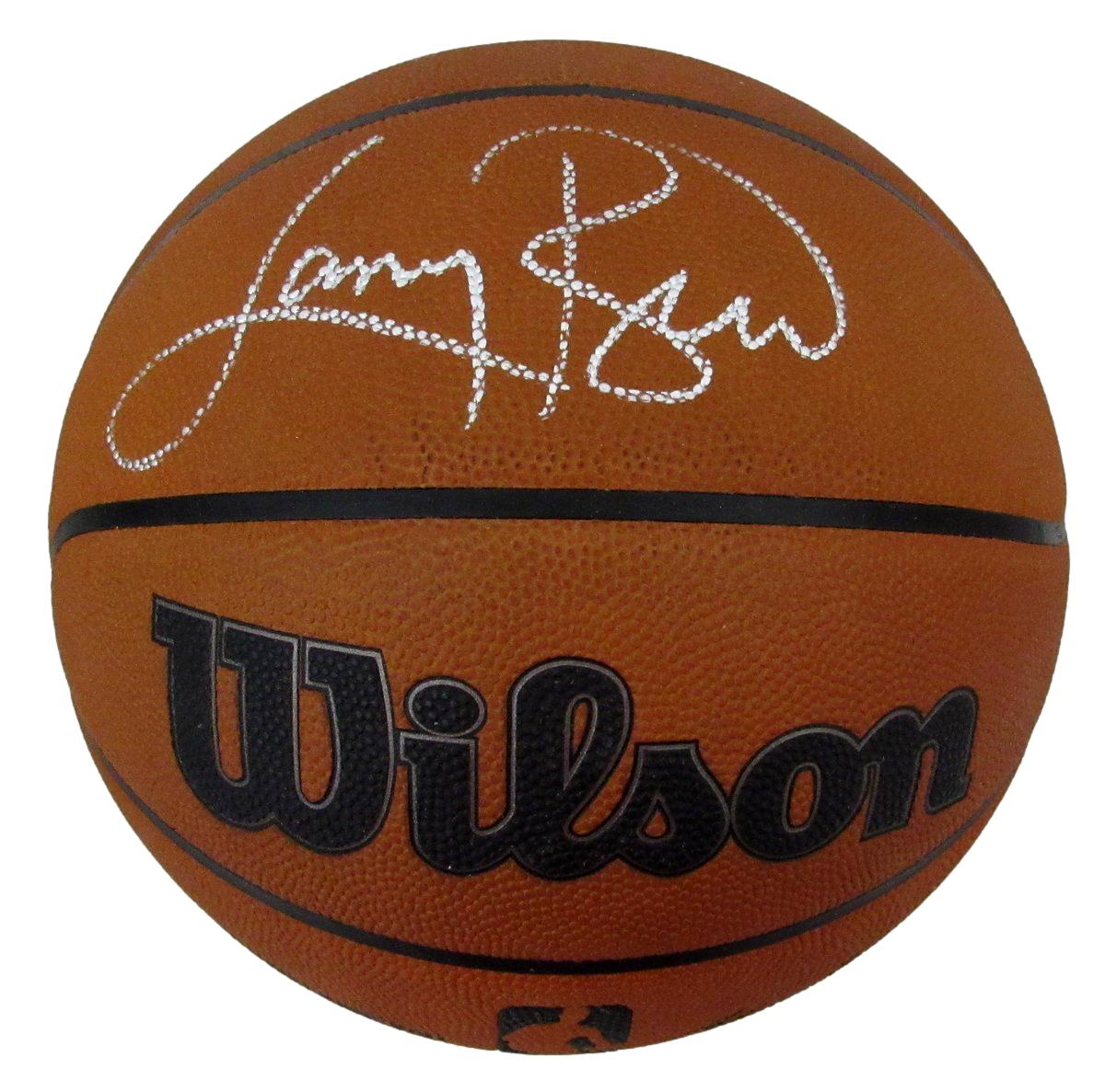 Larry Bird HOF Signed Wilson NBA Leather Game Basketball Celtics PSA/DNA 198609