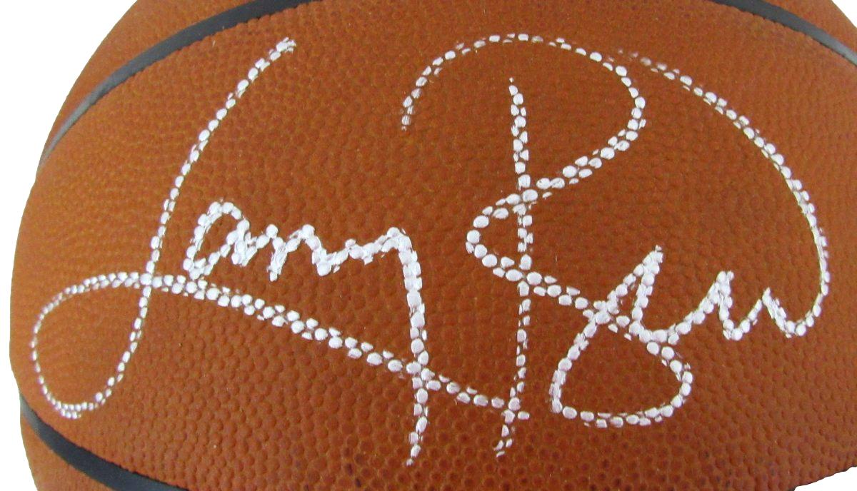 Larry Bird HOF Signed Wilson NBA Leather Game Basketball Celtics PSA/DNA 198609