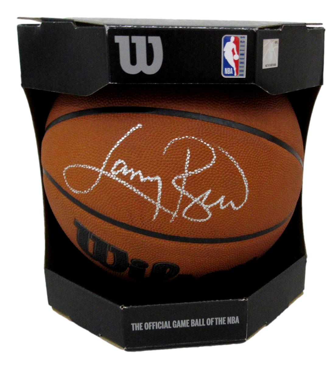 Larry Bird HOF Signed Wilson NBA Leather Game Basketball Celtics PSA/DNA 198609