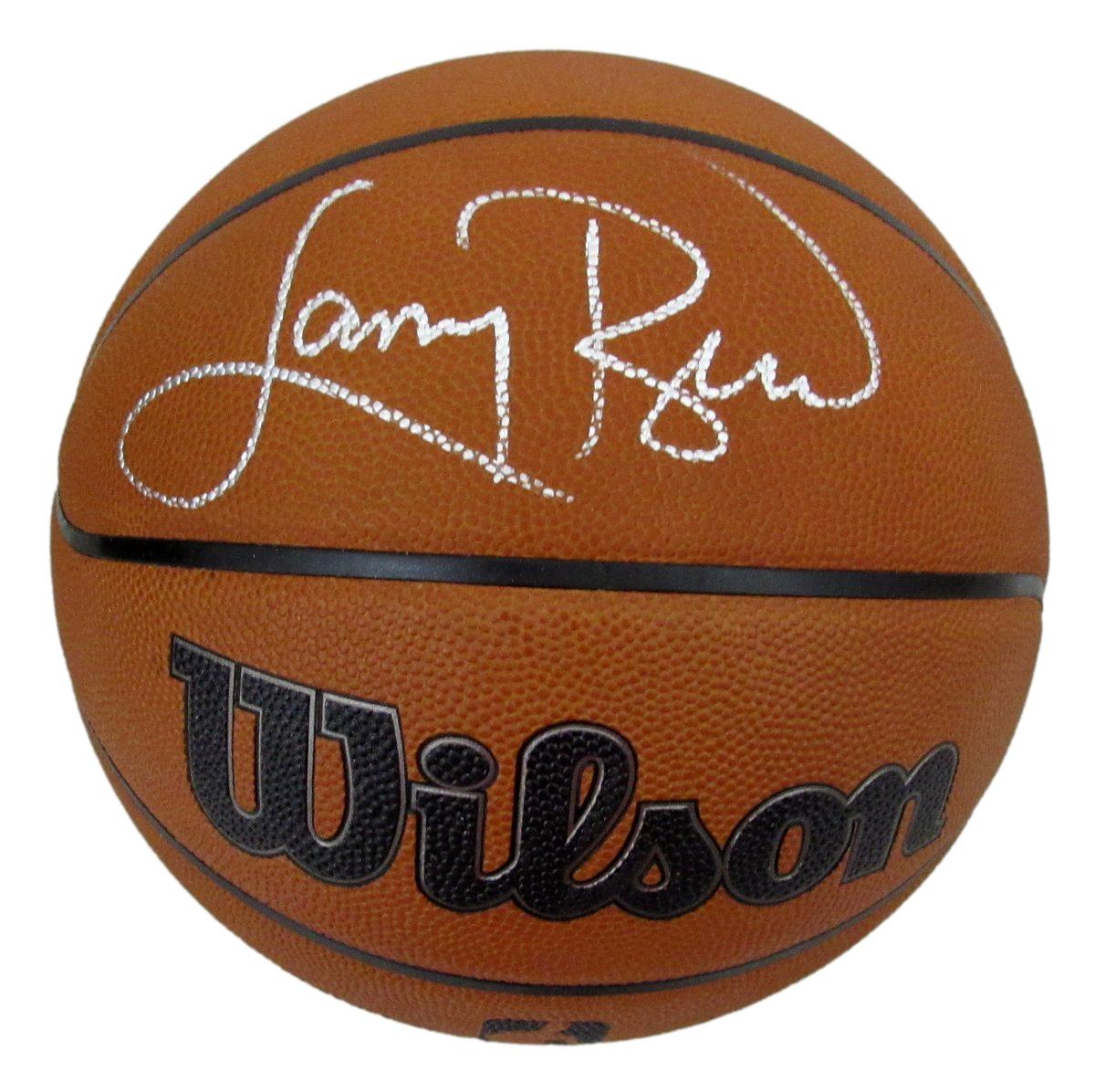 Larry Bird HOF Signed Wilson NBA Leather Game Basketball Celtics PSA/DNA 198610
