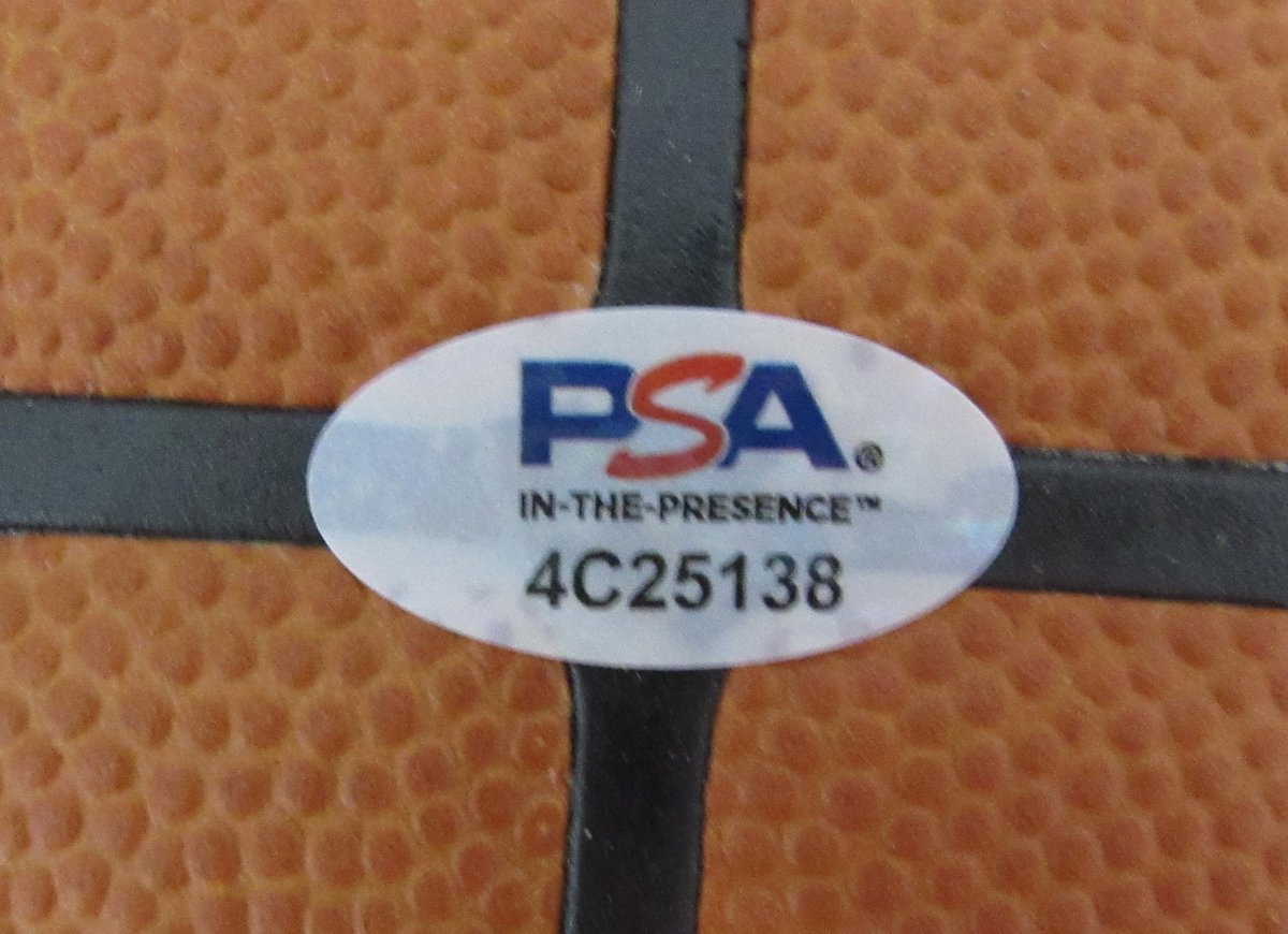 Larry Bird HOF Signed Wilson NBA Leather Game Basketball Celtics PSA/DNA 198610