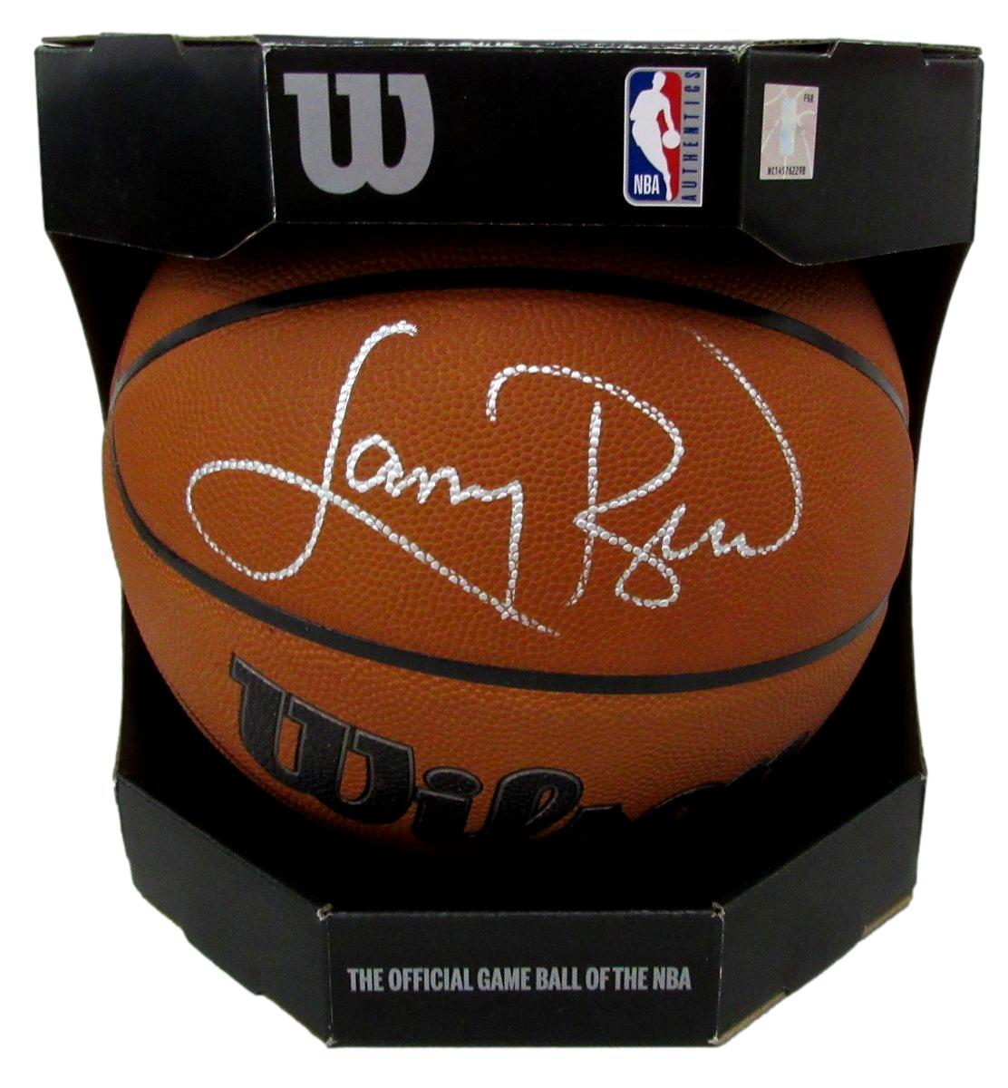 Larry Bird HOF Signed Wilson NBA Leather Game Basketball Celtics PSA/DNA 198610