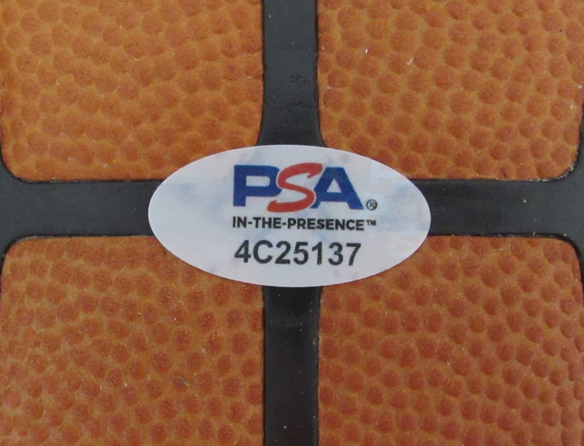 Larry Bird HOF Signed Wilson NBA Leather Game Basketball Celtics PSA/DNA 198611