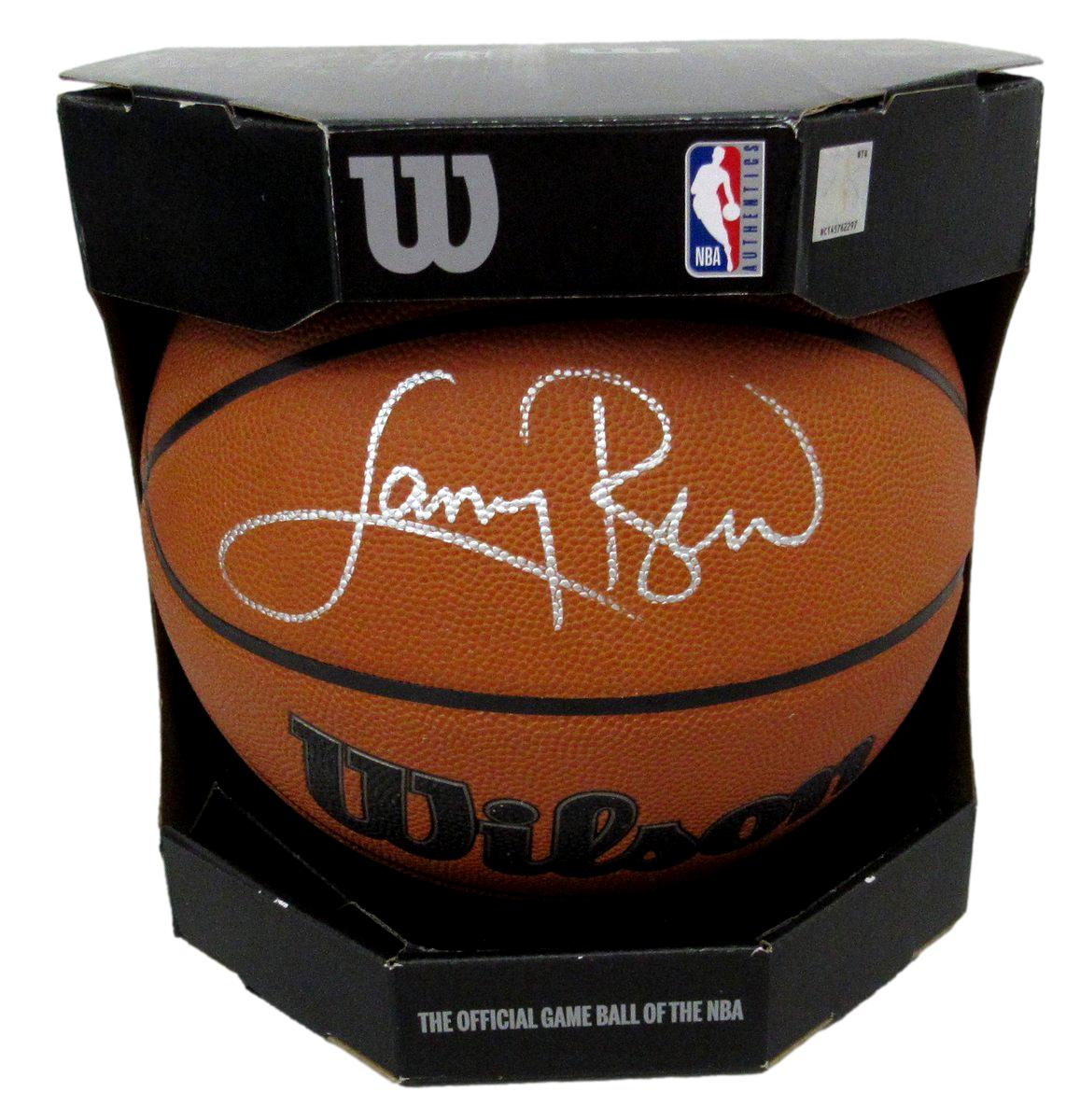Larry Bird HOF Signed Wilson NBA Leather Game Basketball Celtics PSA/DNA 198611