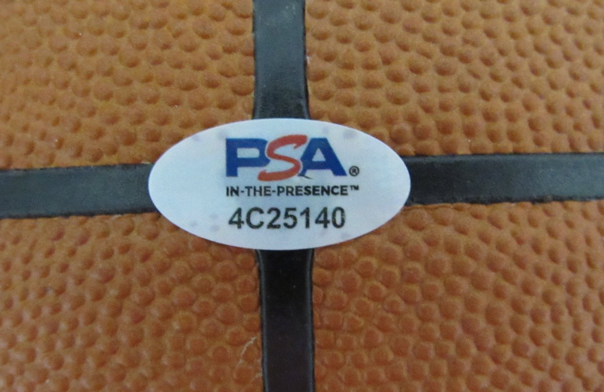 Larry Bird HOF Signed Wilson NBA Leather Game Basketball Celtics PSA/DNA 198612