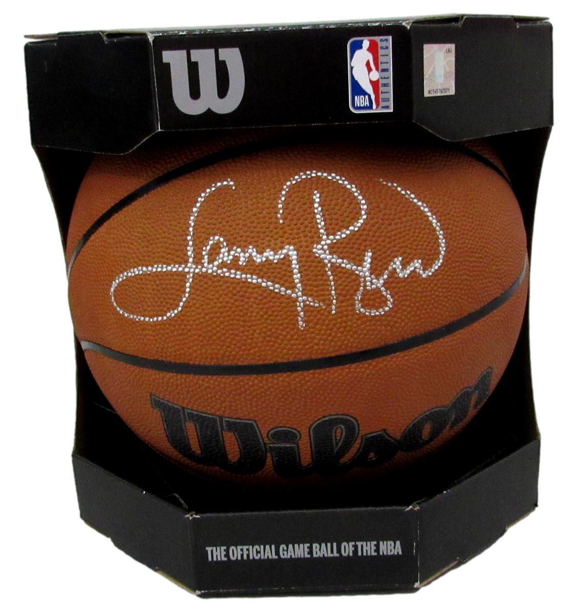 Larry Bird HOF Signed Wilson NBA Leather Game Basketball Celtics PSA/DNA 198612
