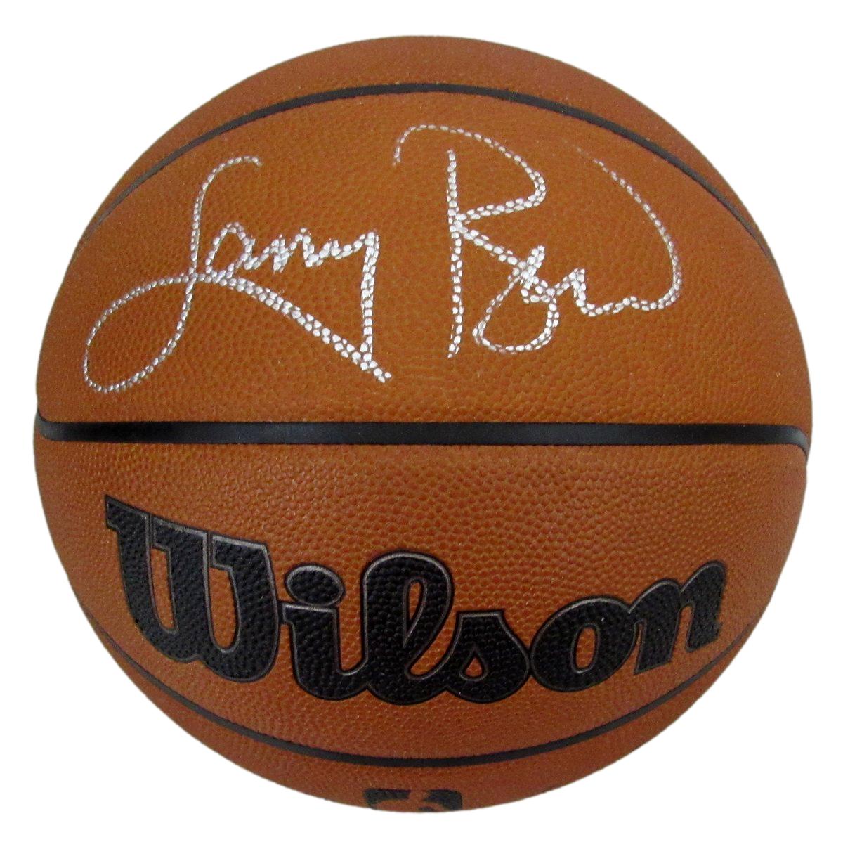 Larry Bird HOF Signed Wilson NBA Leather Game Basketball Celtics PSA/DNA 198613