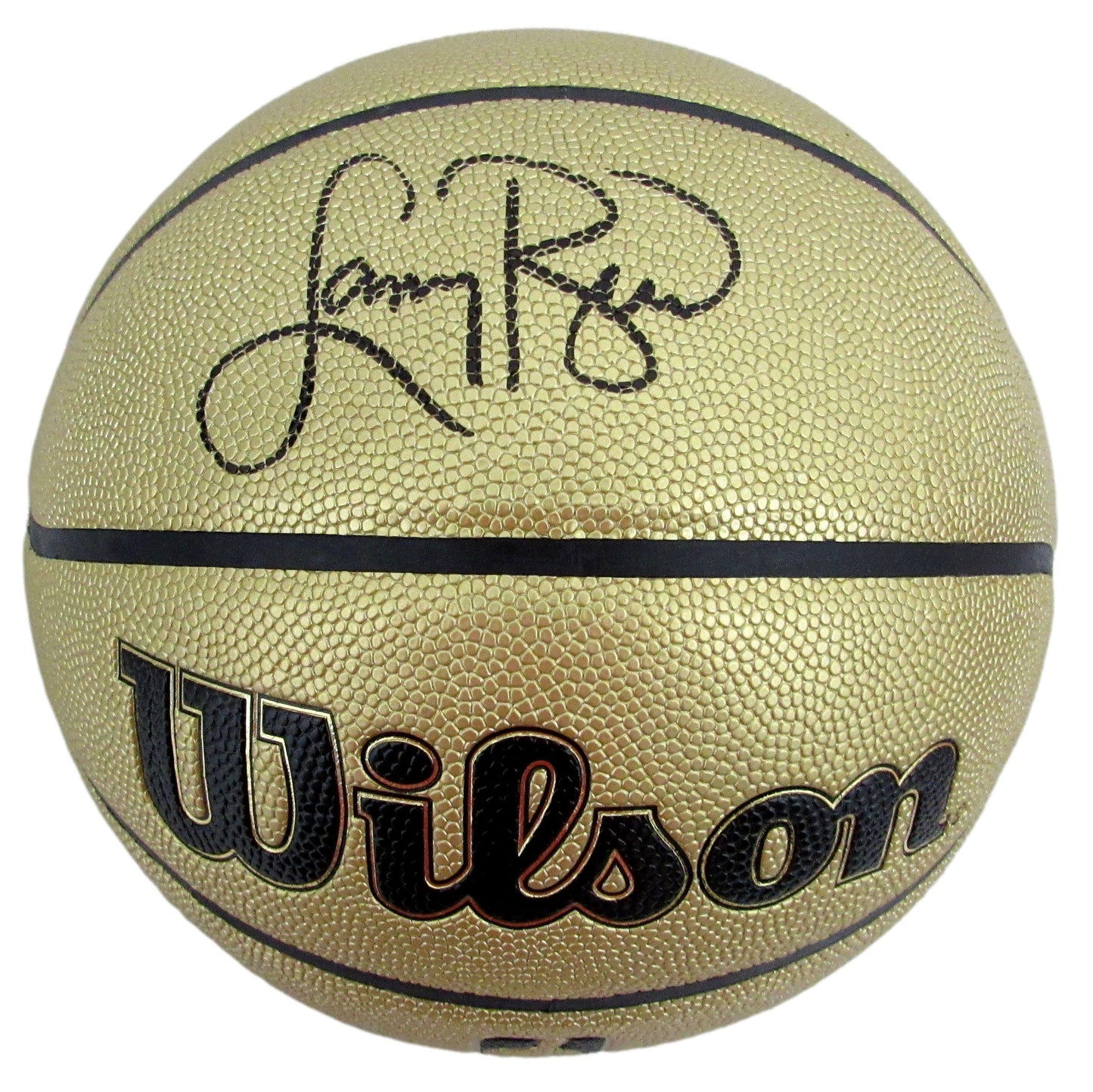 Larry Bird HOF Signed Wilson Gold Edition NBA Basketball Celtics PSA/DNA 200499