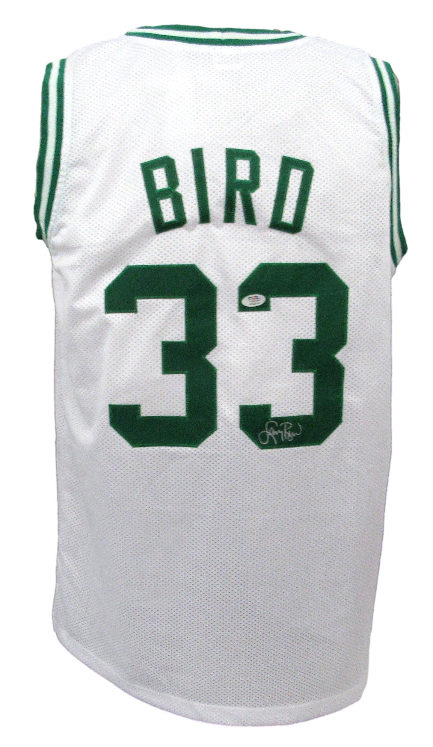 Larry Bird HOF Signed/Auto White Custom Basketball Jersey Celtics PSA/DNA 200502