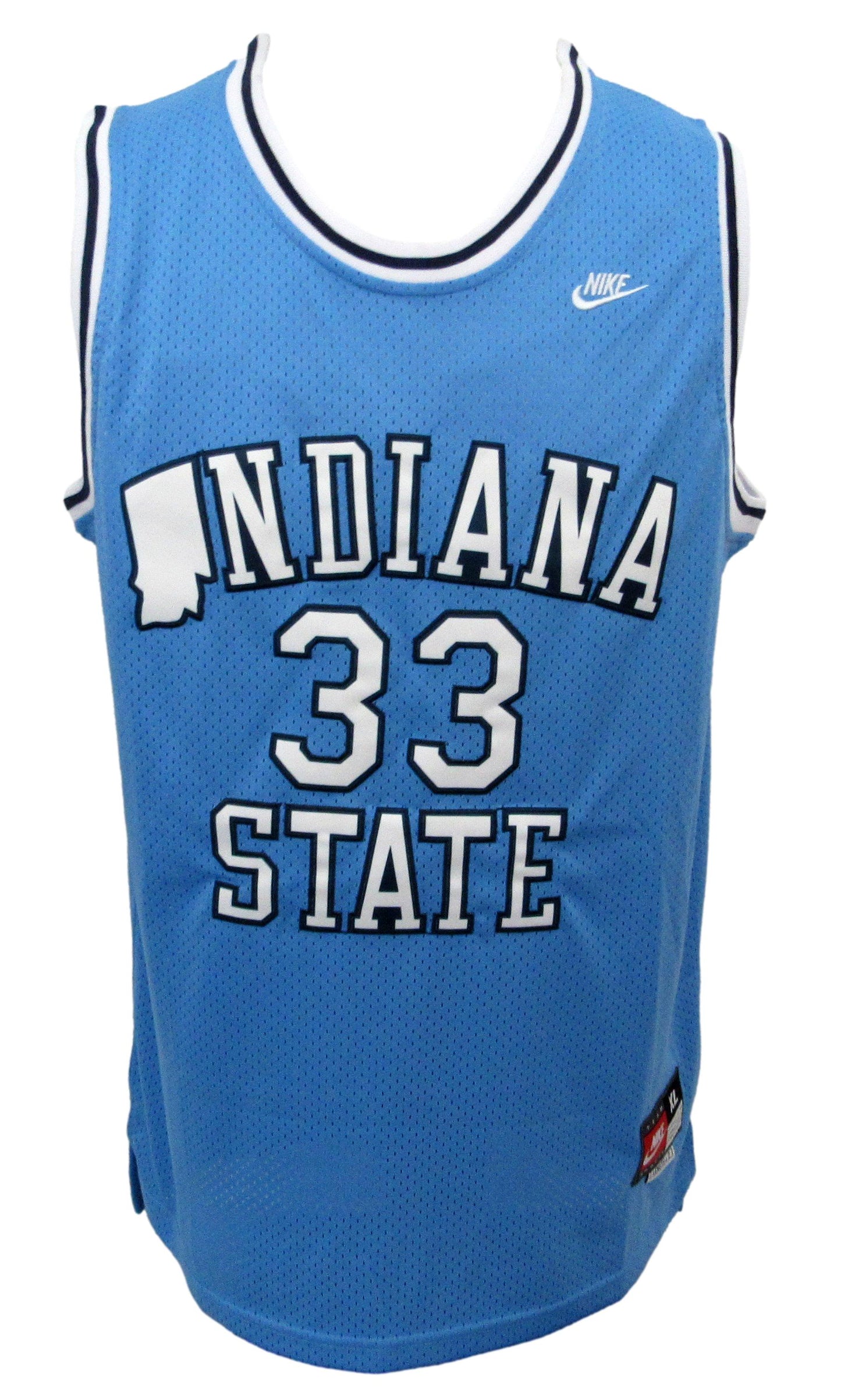 Larry Bird HOF Signed/Auto Blue Nike Basketball Jersey Indiana PSA/DNA 200503