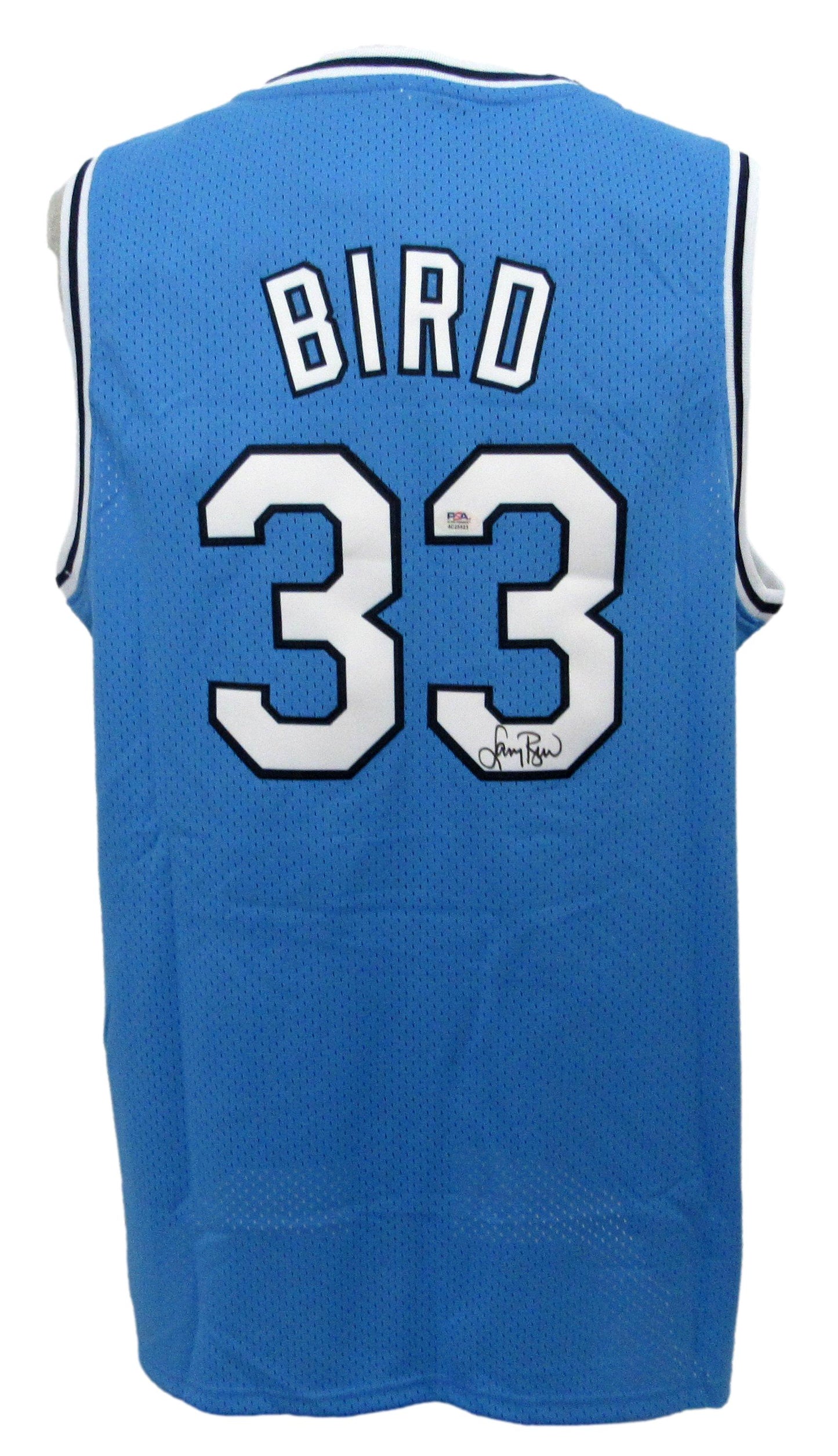 Larry Bird HOF Signed/Auto Blue Custom Basketball Jersey Indiana PSA/DNA 200504