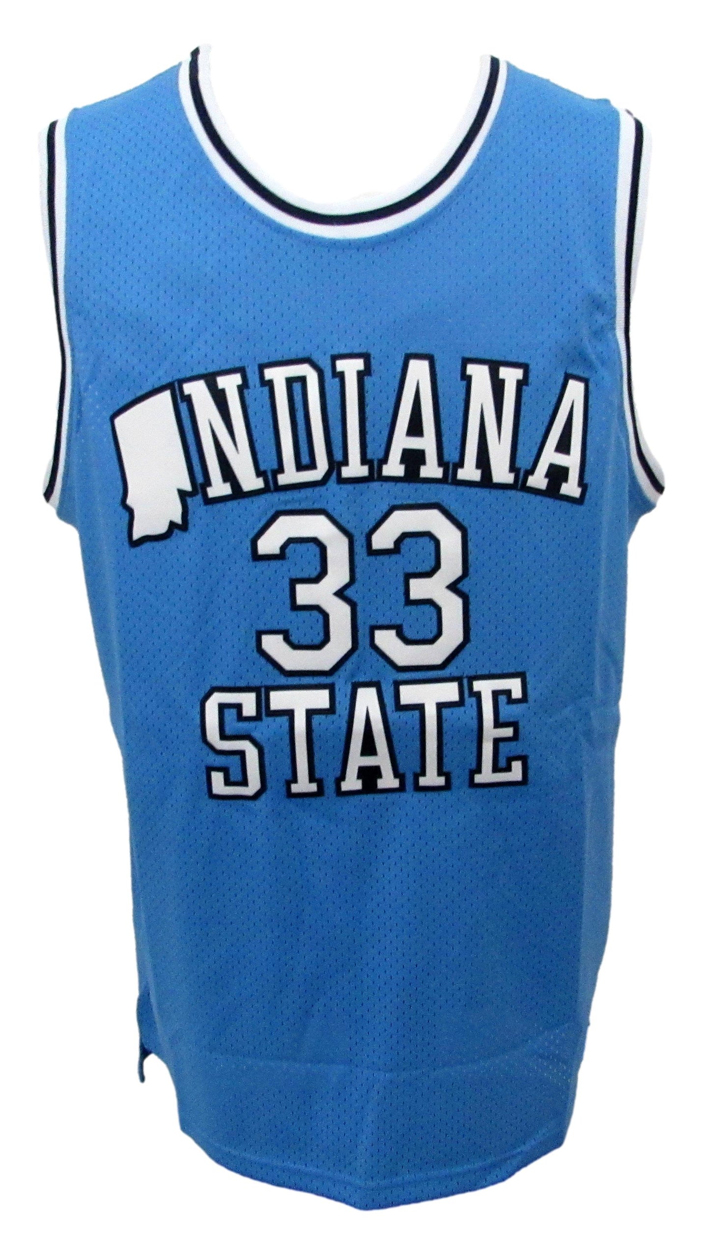 Larry Bird HOF Signed/Auto Blue Custom Basketball Jersey Indiana PSA/DNA 200504