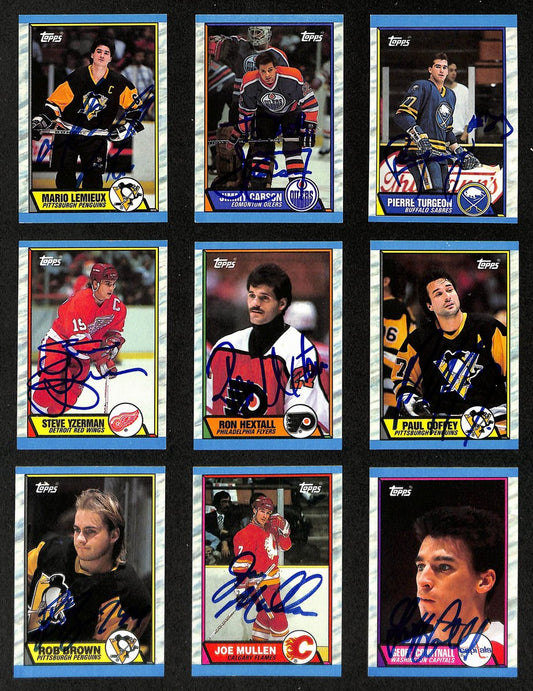1989-90 Topps Hockey Cards Signed/Auto Set 195/198 + Stickers 11/12 198859