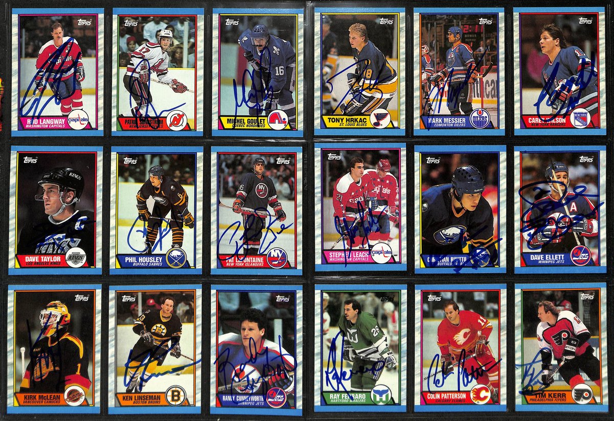 1989-90 Topps Hockey Cards Signed/Auto Set 195/198 + Stickers 11/12 198859