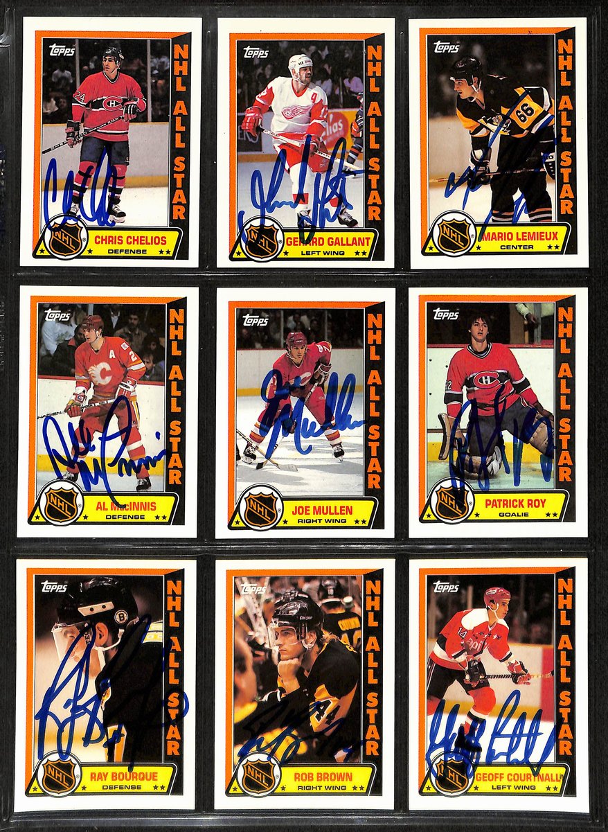 1989-90 Topps Hockey Cards Signed/Auto Set 195/198 + Stickers 11/12 198859