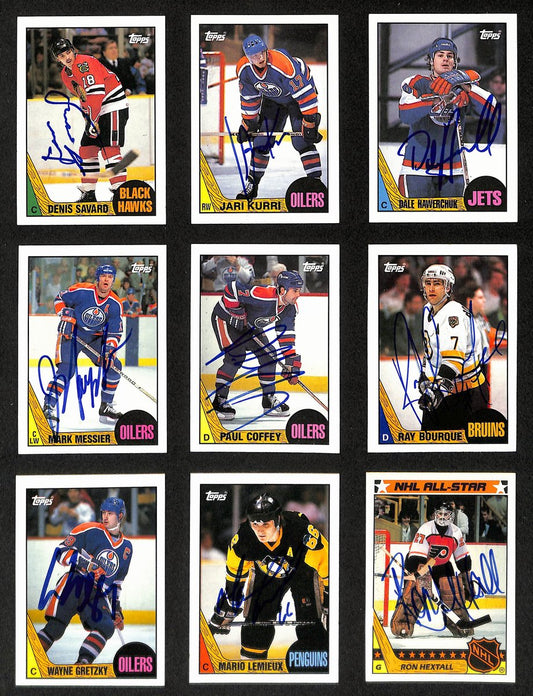 1986-87 Topps Hockey Cards Signed/Auto Complete Set 198 + Stickers 12 198858