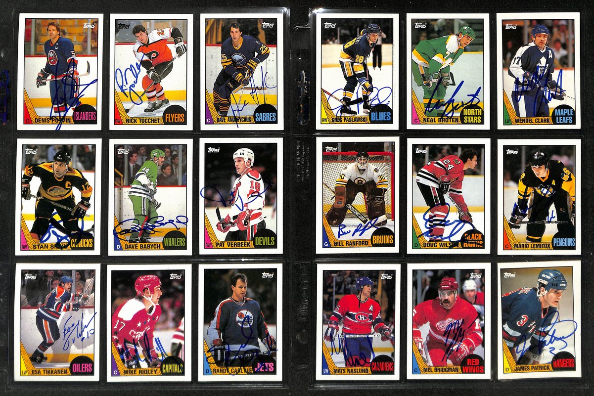 1986-87 Topps Hockey Cards Signed/Auto Complete Set 198 + Stickers 12 198858