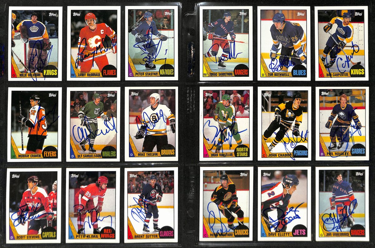 1986-87 Topps Hockey Cards Signed/Auto Complete Set 198 + Stickers 12 198858