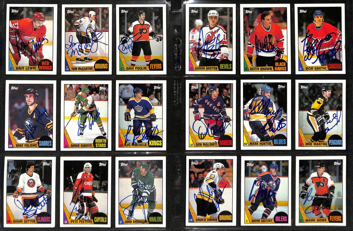 1986-87 Topps Hockey Cards Signed/Auto Complete Set 198 + Stickers 12 198858