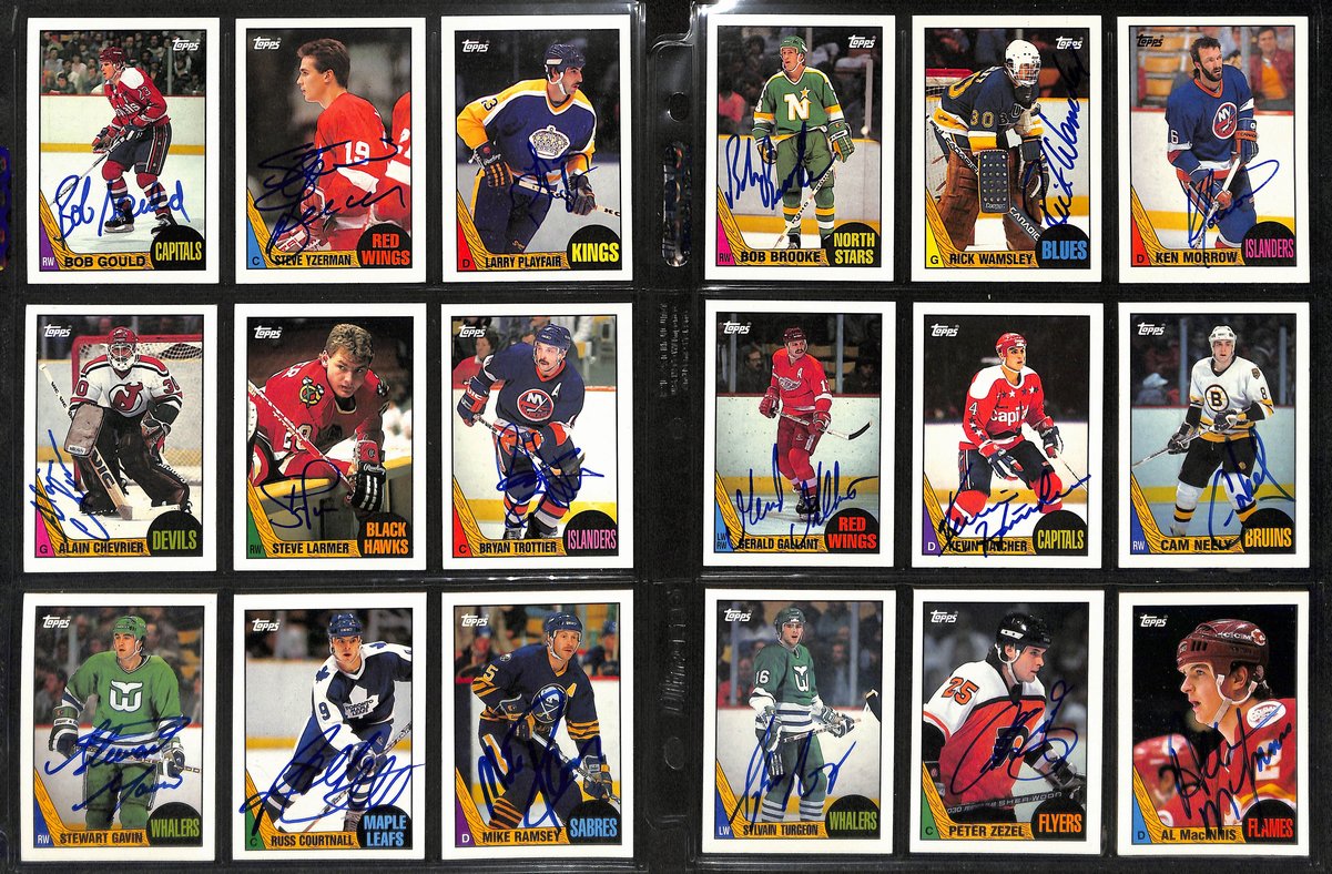 1986-87 Topps Hockey Cards Signed/Auto Complete Set 198 + Stickers 12 198858
