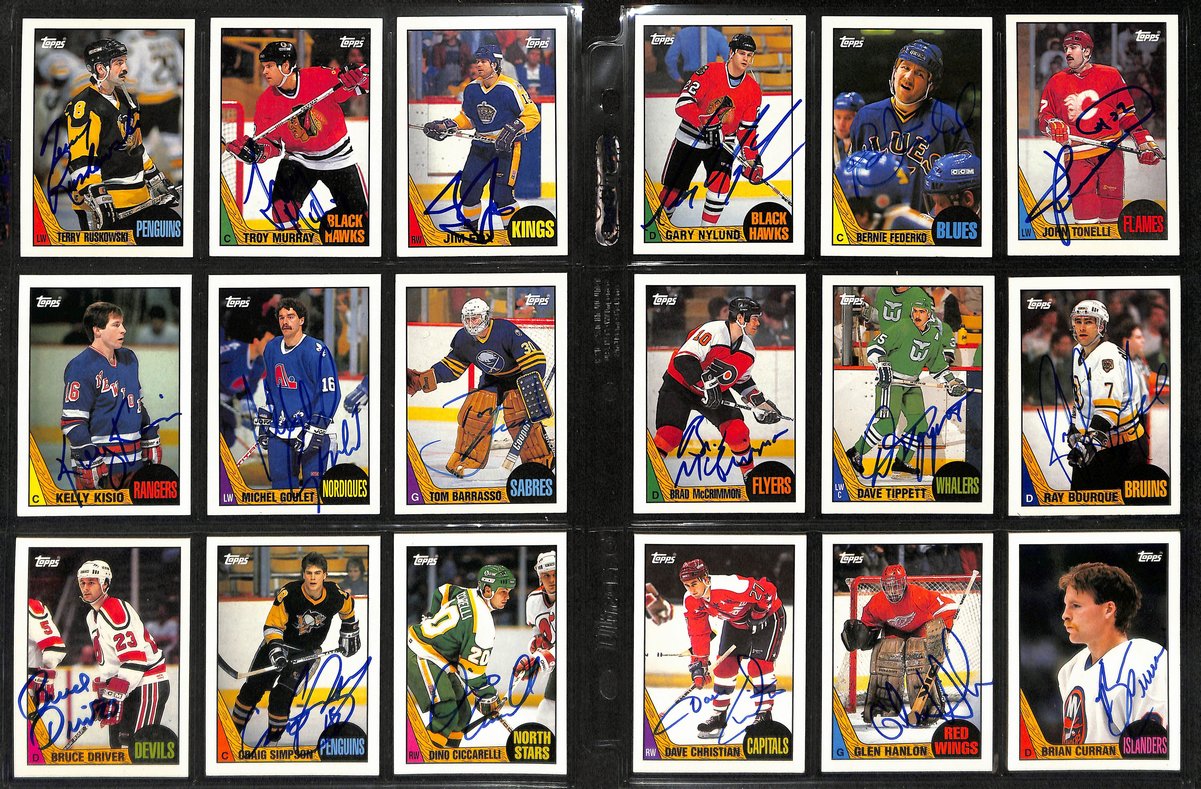 1986-87 Topps Hockey Cards Signed/Auto Complete Set 198 + Stickers 12 198858