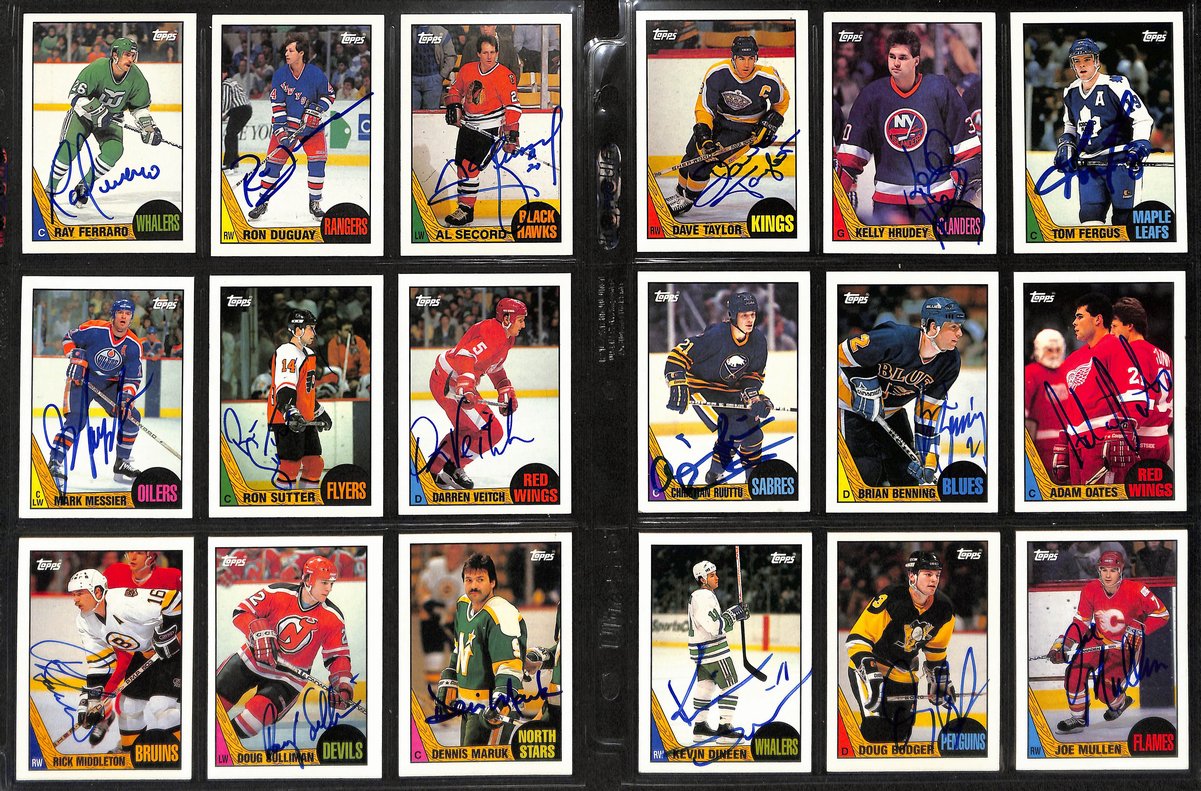 1986-87 Topps Hockey Cards Signed/Auto Complete Set 198 + Stickers 12 198858