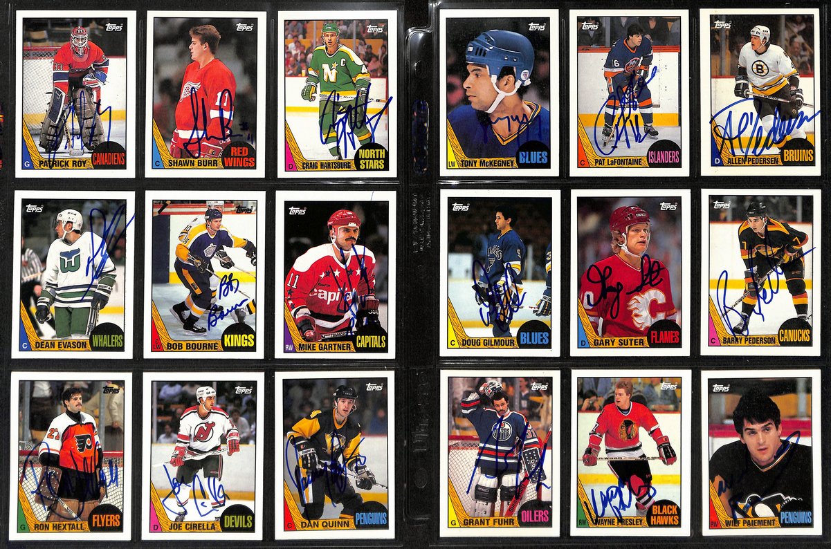 1986-87 Topps Hockey Cards Signed/Auto Complete Set 198 + Stickers 12 198858