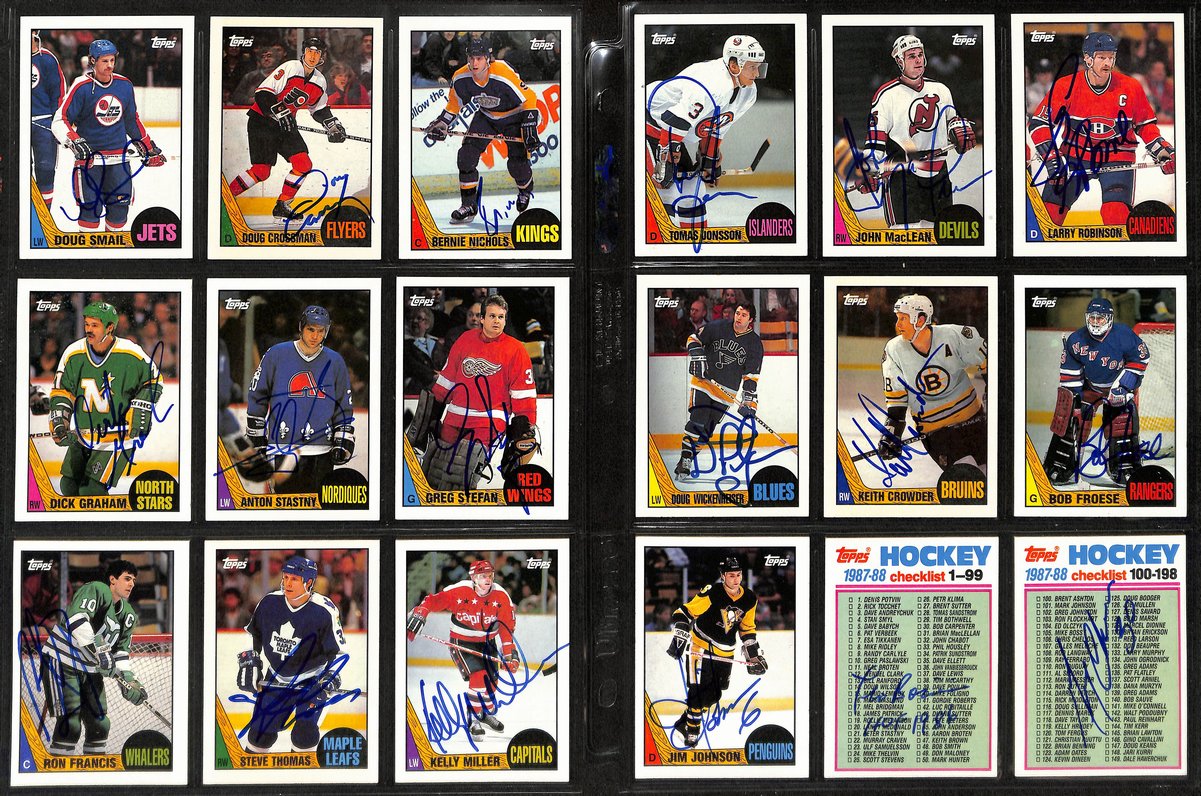 1986-87 Topps Hockey Cards Signed/Auto Complete Set 198 + Stickers 12 198858