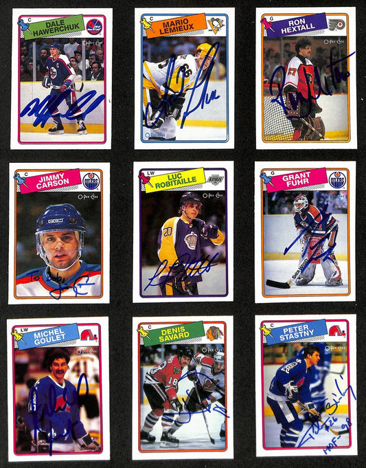 1988-89 O-Pee-Chee Hockey Cards Signed/Autographed Set 255/264 198859