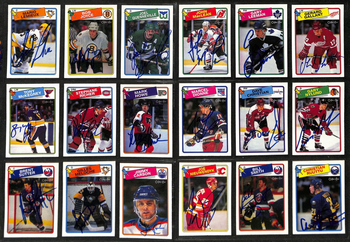 1988-89 O-Pee-Chee Hockey Cards Signed/Autographed Set 255/264 198859