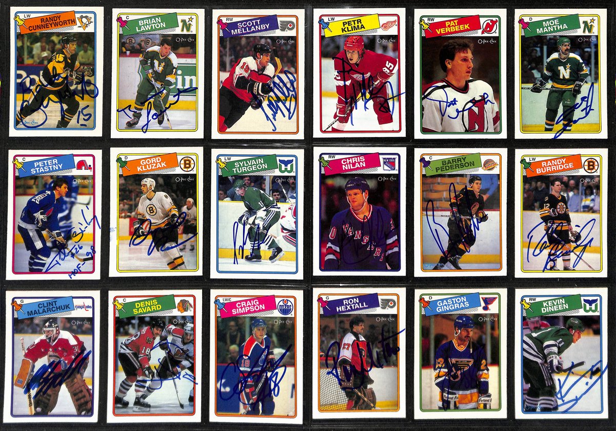 1988-89 O-Pee-Chee Hockey Cards Signed/Autographed Set 255/264 198859